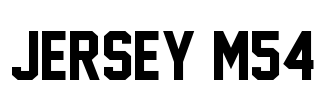 Jersey M54 Font Image