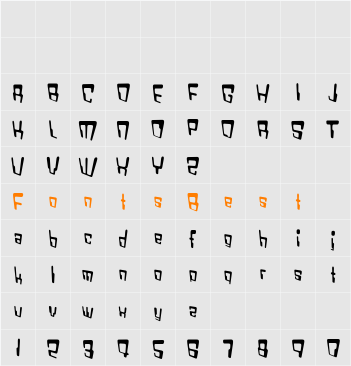 VTC Bad DataTrip Character Map