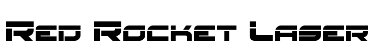 Red Rocket Laser Font Image