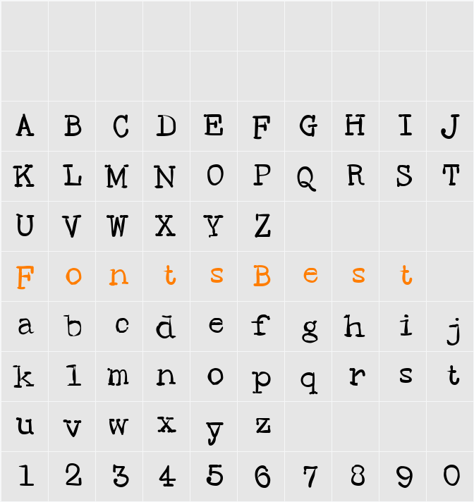 SMHand Character Map