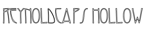 ReynoldCaps Hollow Font Image