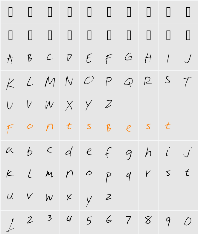 vite Character Map