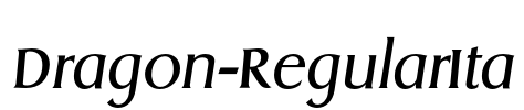 Dragon-RegularIta Font Image