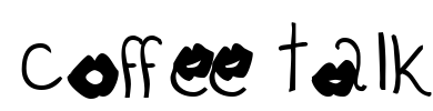 coffee talk Font Image