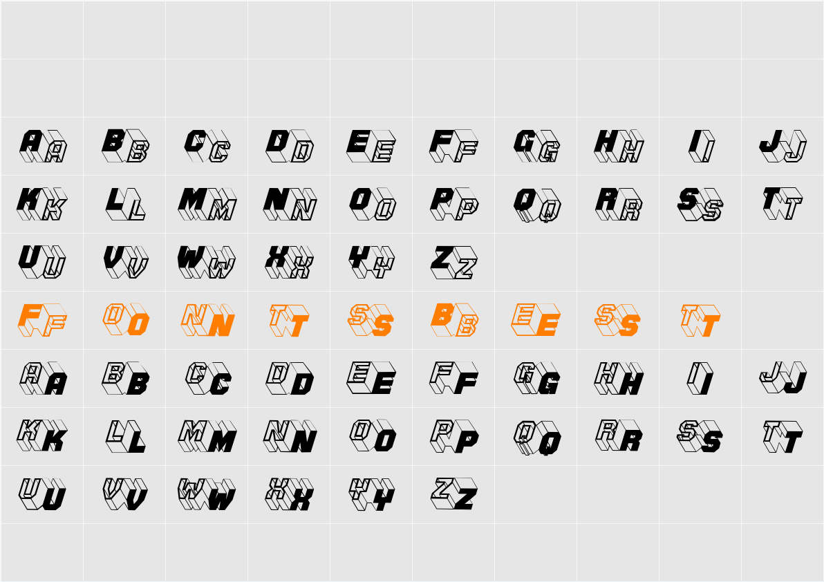 ZigZagTwo Character Map