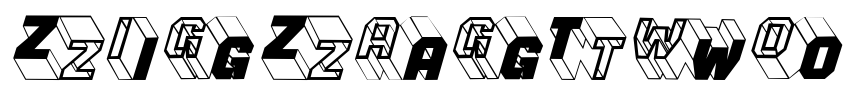 ZigZagTwo Font Image