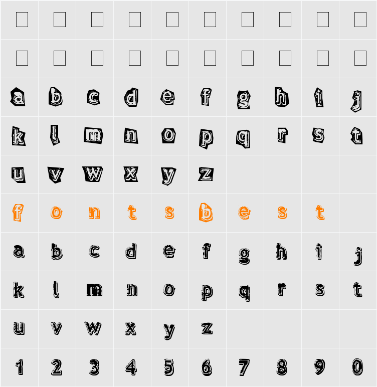 verdy évolution Character Map