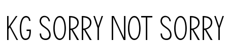 KG Sorry Not Sorry Font Image