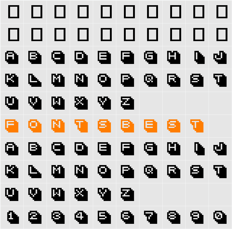 bitween 10 Character Map