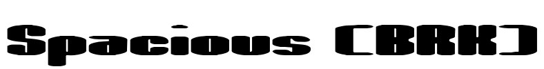 Spacious (BRK) Font Image