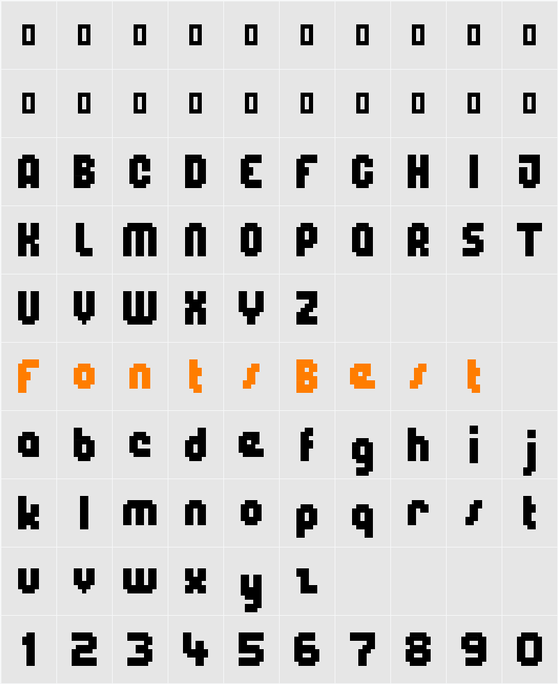 00Hydrophonix8 Character Map