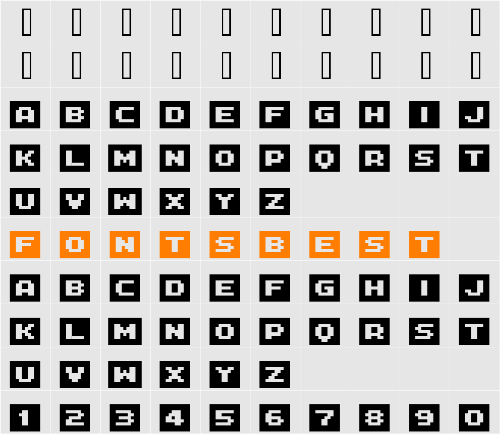 FFF Interface04b Character Map
