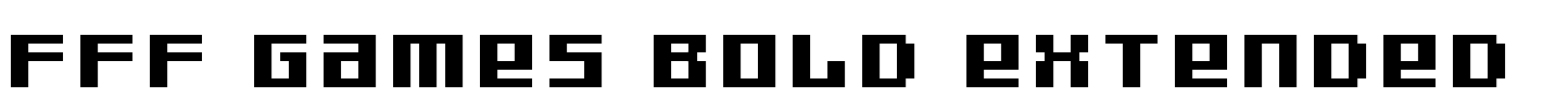 FFF Games Bold Extended  Font Image