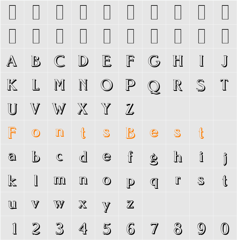 NevadaShadow Character Map