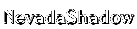 NevadaShadow Font Image