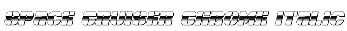 Space Cruiser Chrome Italic Font Image