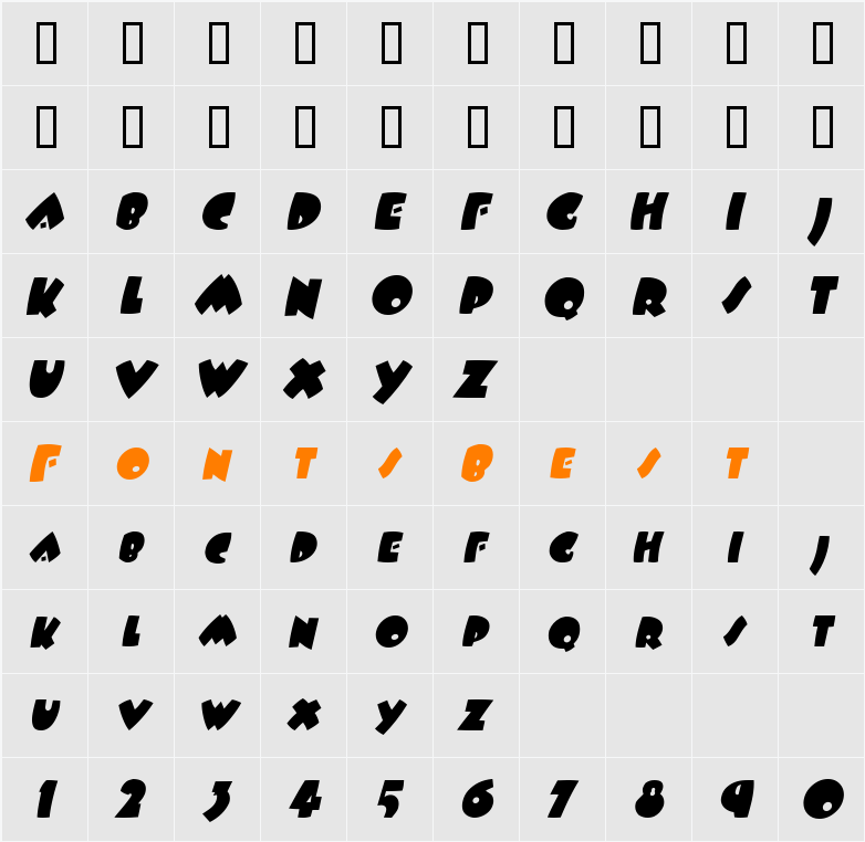 Wampum Character Map