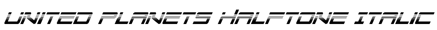United Planets Halftone Italic Font Image