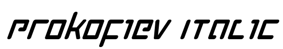 Prokofiev Italic Font Image