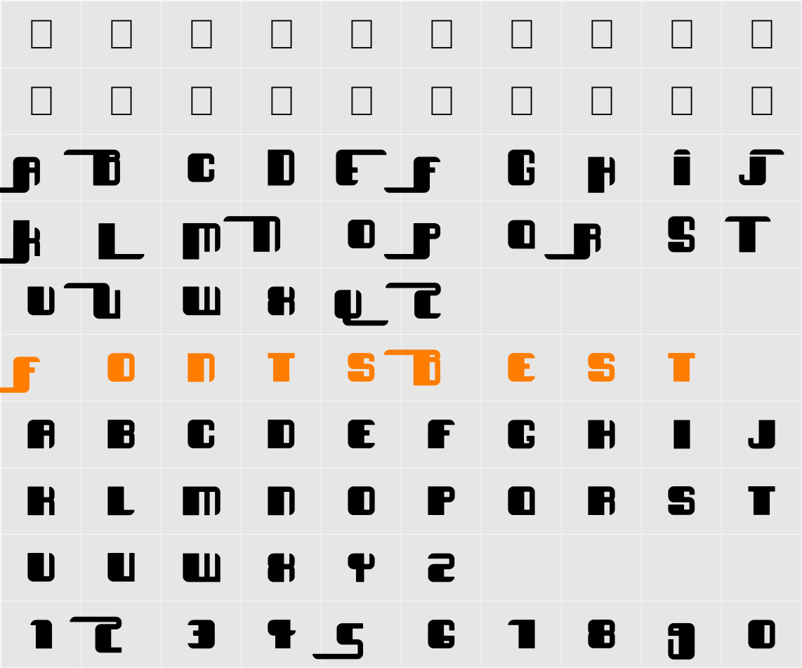 EsseF Character Map