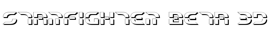 Starfighter Beta 3D Font Image