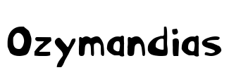 Ozymandias Font Image
