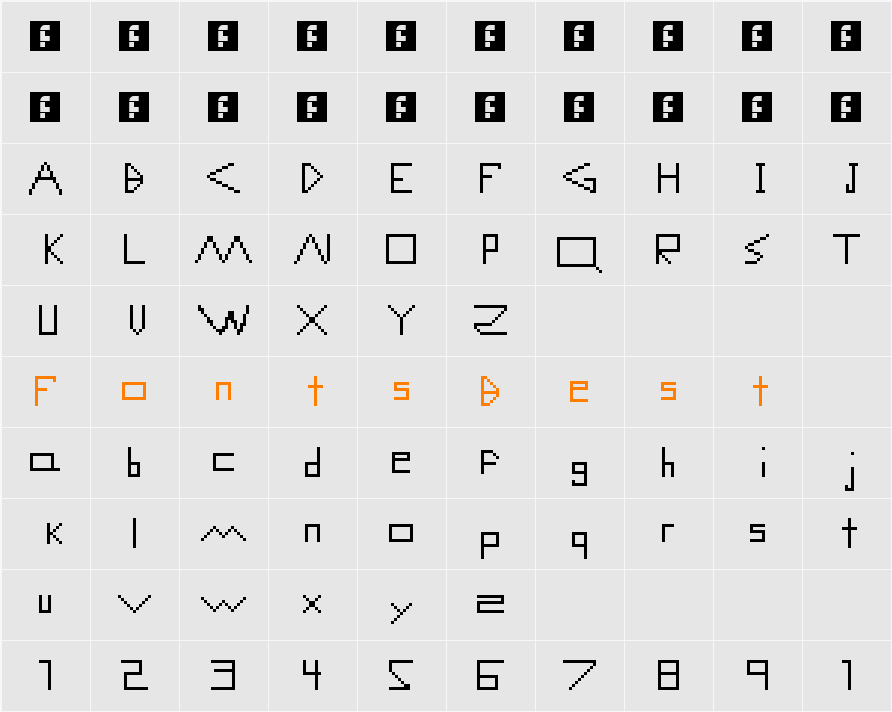 Computer Malfunction Error Character Map