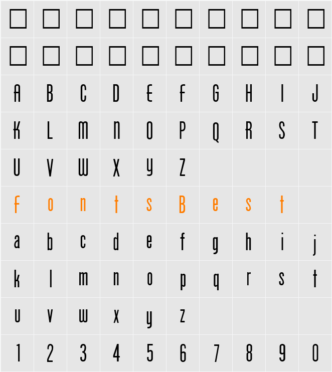 Protege Character Map