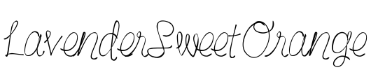 LavenderSweetOrange Font Image