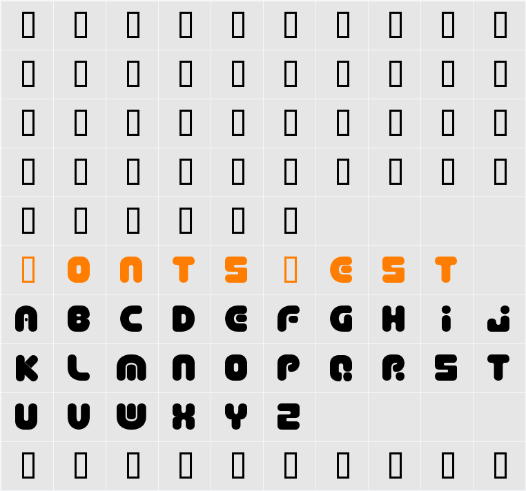 Depth Charge Character Map