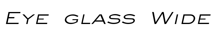 Eye glass Wide Font Image