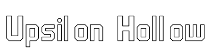 Upsilon Hollow Font Image