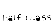 Half Glass Font Image