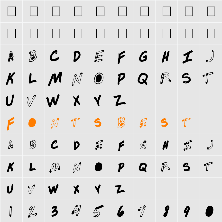 NotsoSkimpus Character Map