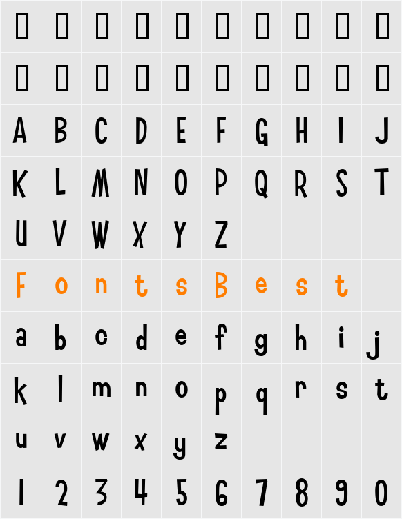 Smilage Character Map