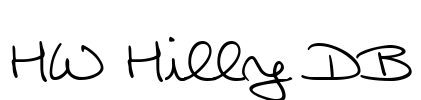 HW Hilly DB Font Image