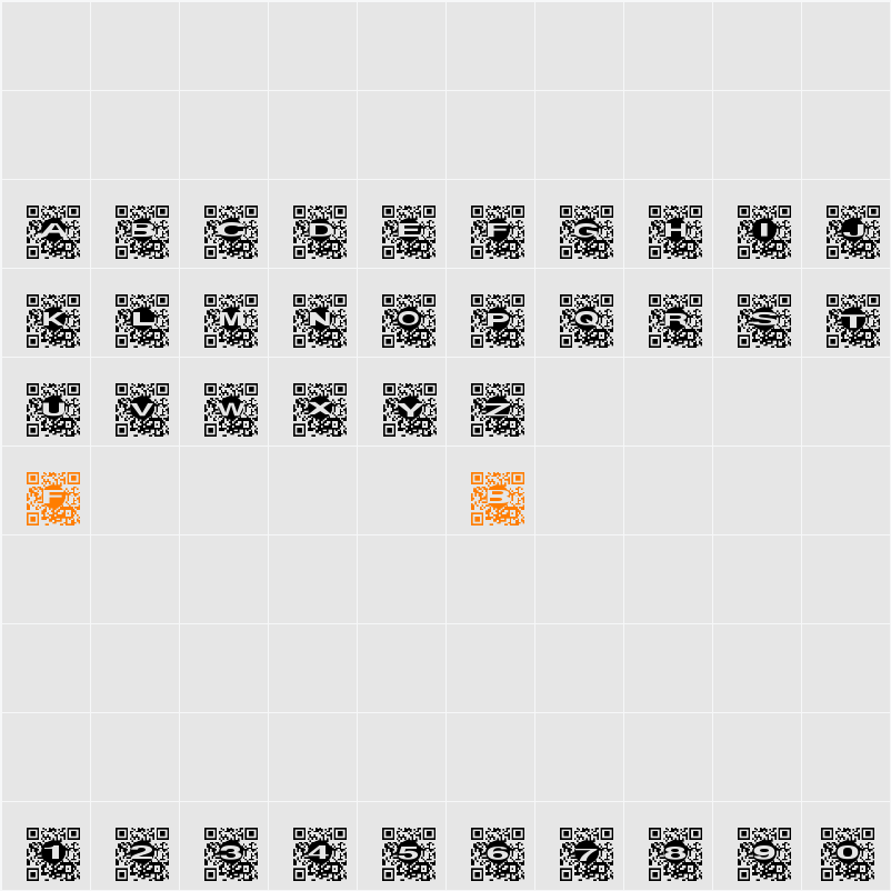 Qrurl Character Map