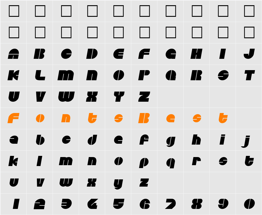 Disco Character Map