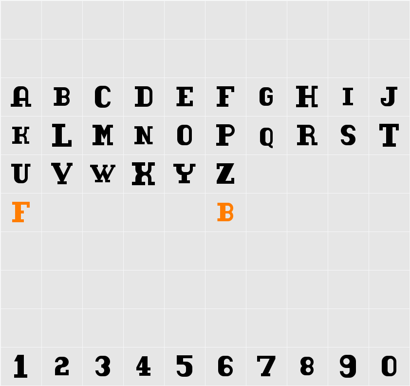 Tacketil Character Map
