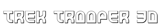Trek Trooper 3D Font Image