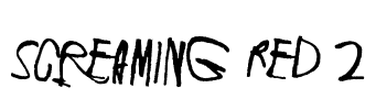 Screaming Red 2 Font Image