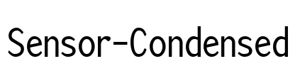 Sensor-Condensed Font Image