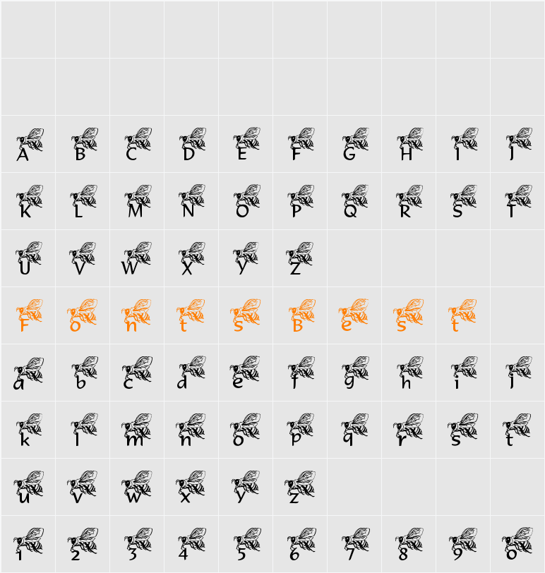 Helpful Hunny Bee Character Map