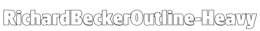 RichardBeckerOutline-Heavy Font Image