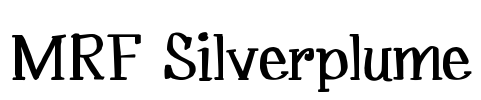 MRF Silverplume Font Image