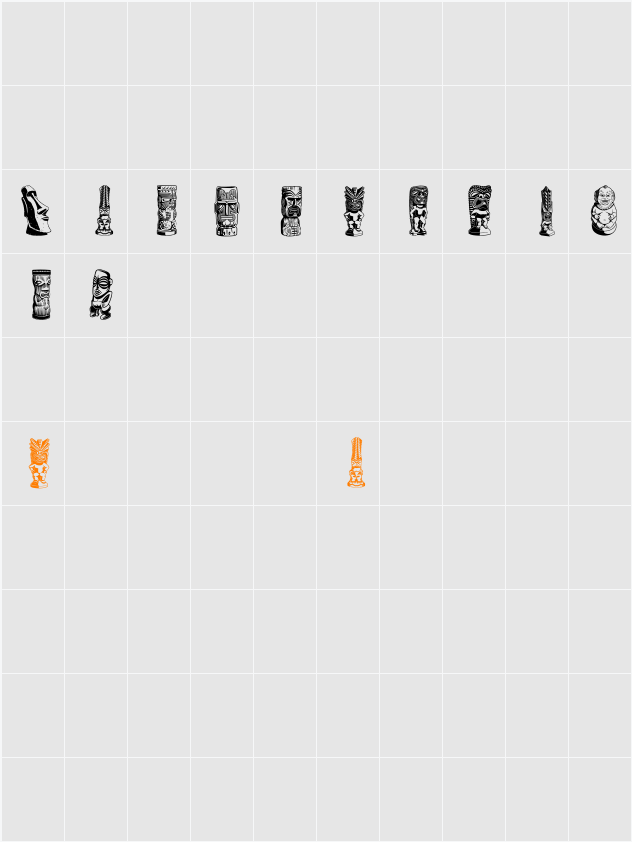 Tiki Character Map