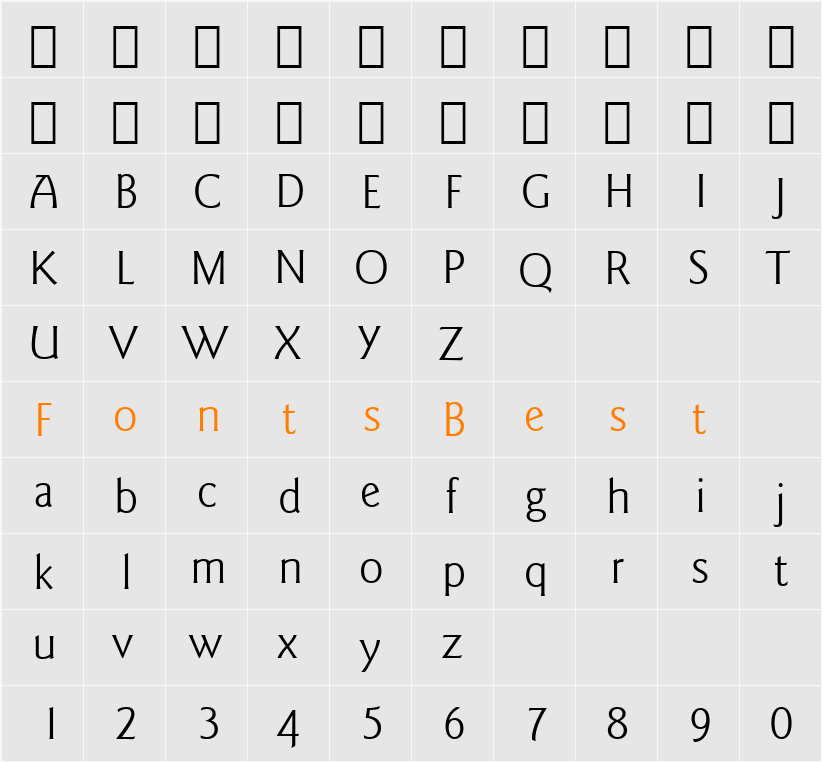 078-CAI978 Character Map