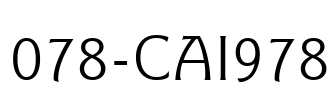 078-CAI978 Font Image