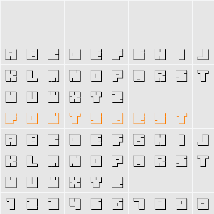 Oki Character Map