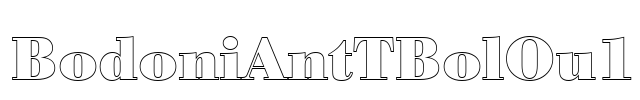 BodoniAntTBolOu1 Font Image